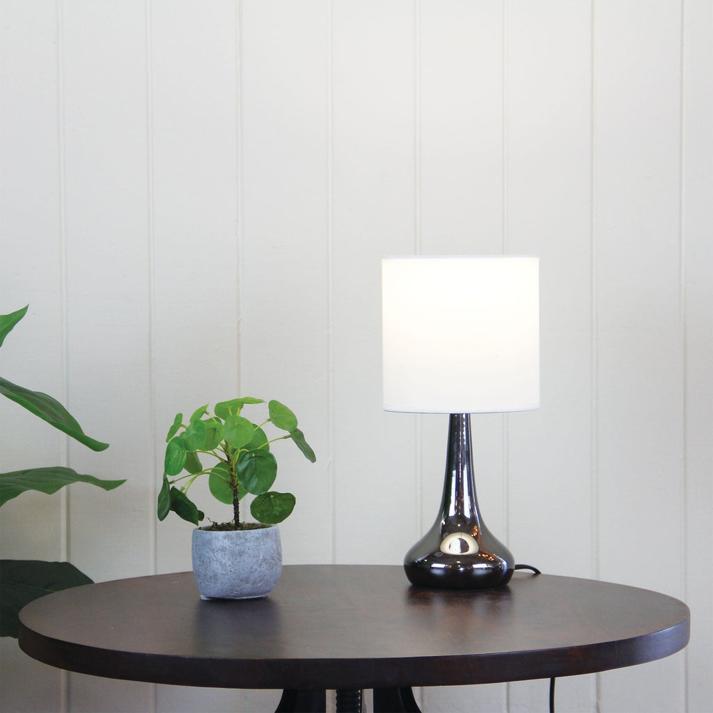 Touch Lamp Lola in Gunmetal Color, On and Off