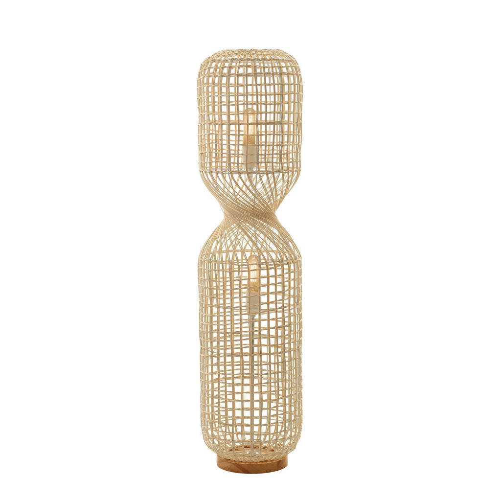 Twirla Rattan Floor Lamp - Large/Small