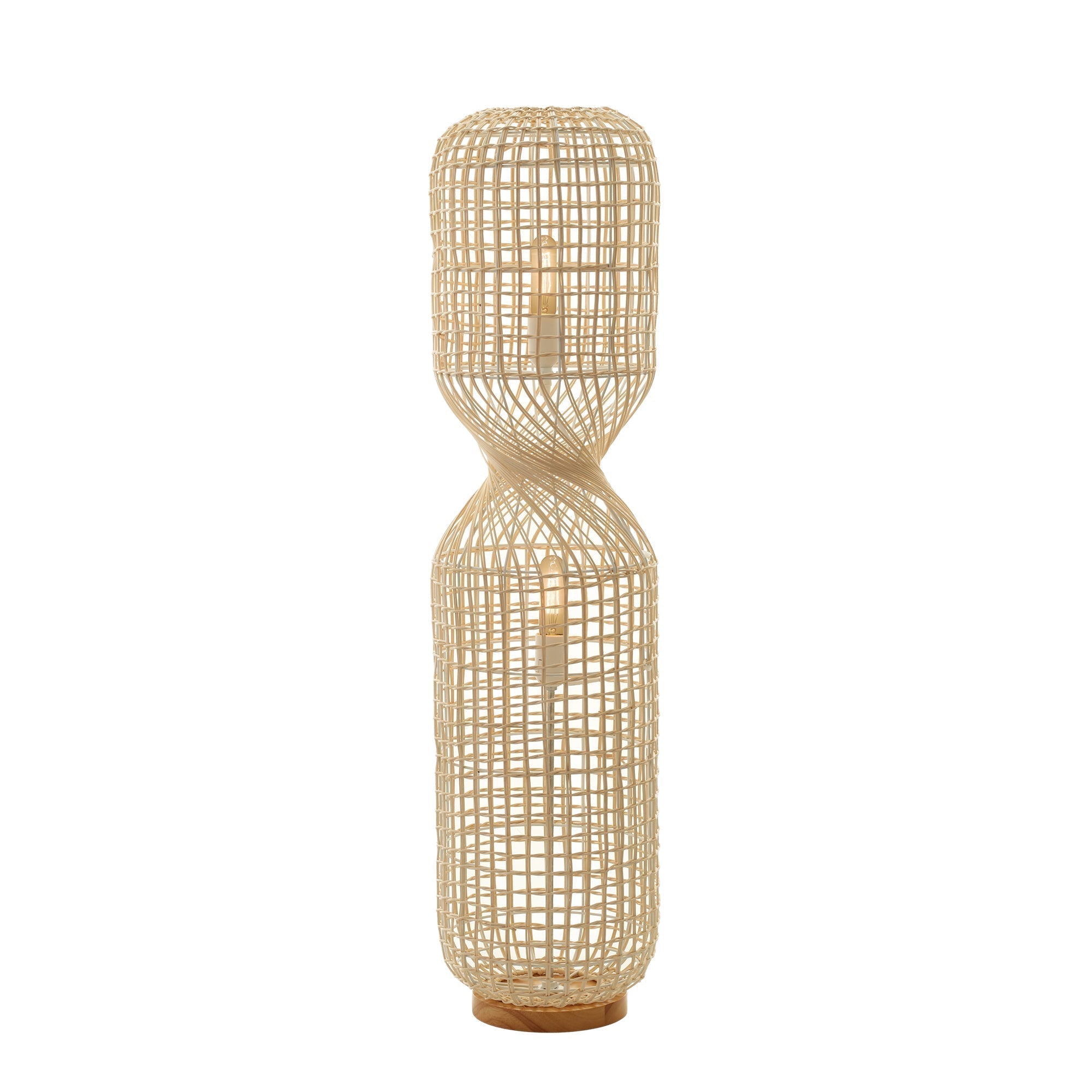 Twirla Rattan Floor Lamp - Large/Small