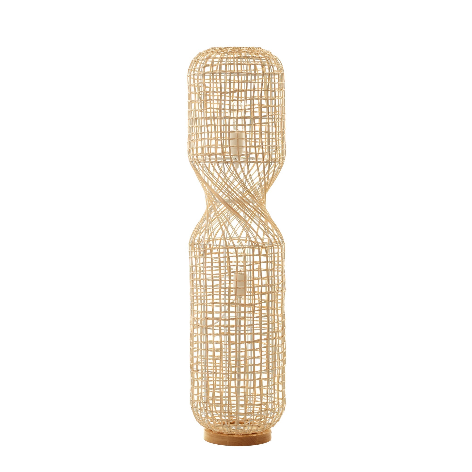Twirla Rattan Floor Lamp - Large/Small