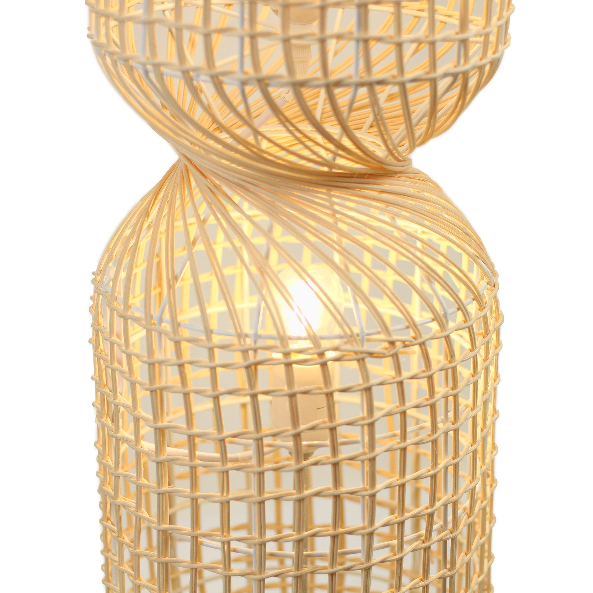 Twirla Rattan Floor Lamp - Large/Small