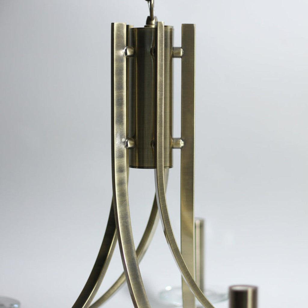 5-Arm Antique Brass Style Chandelier E14 40W