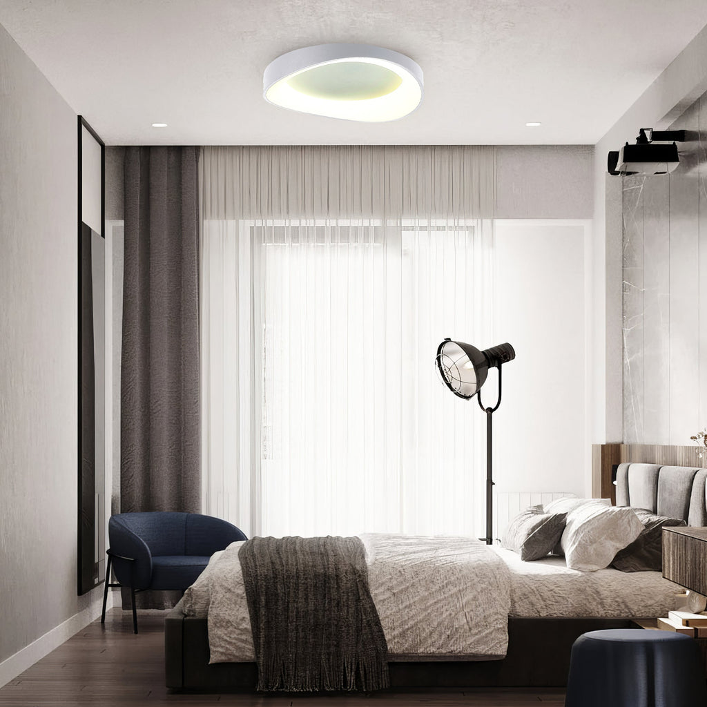 Hayley Ceiling Lamp - Small White/Black