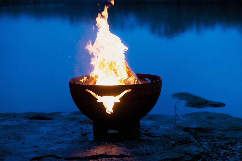 Longhorn by Fire Pit Art