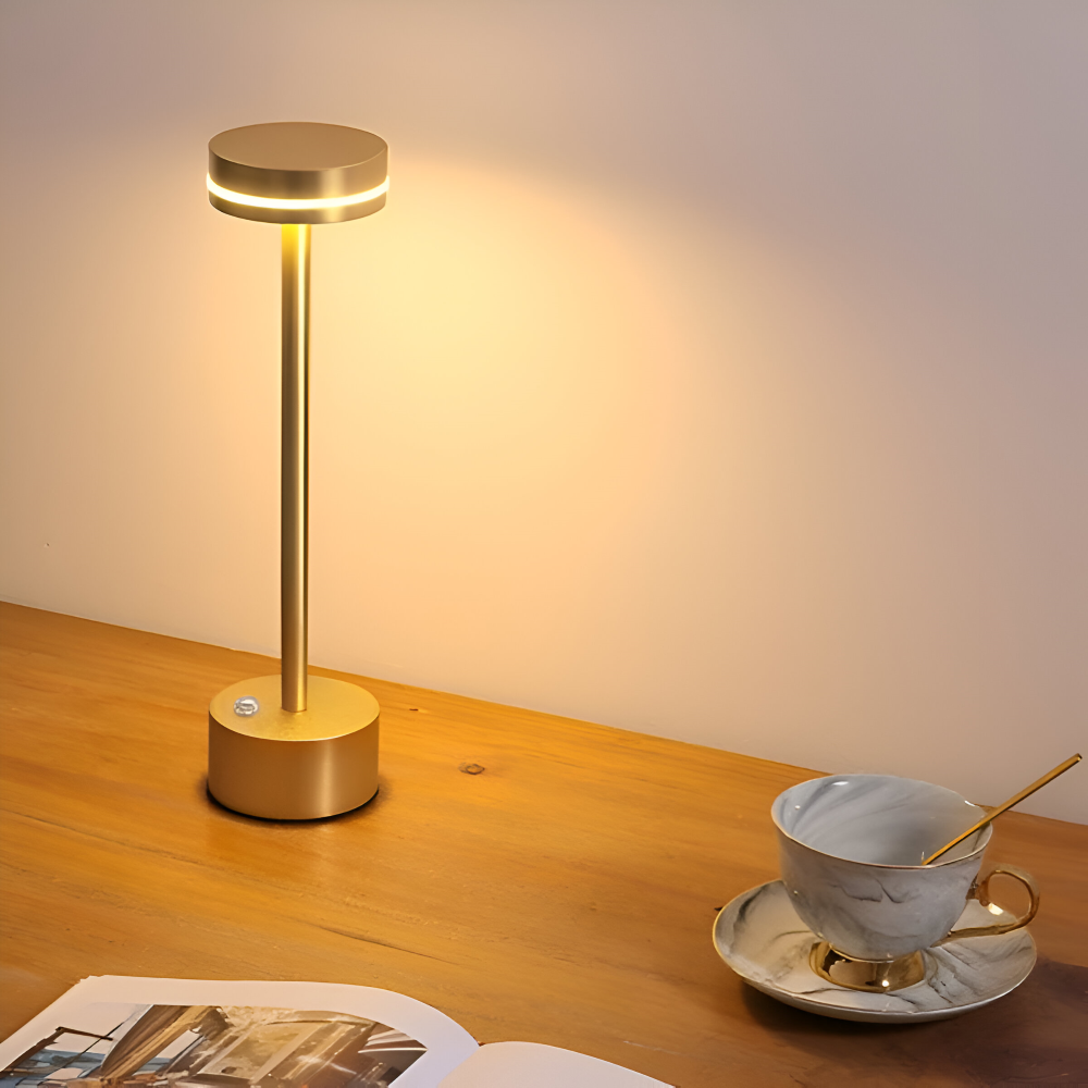 Mantle Touch Lamp - Portable, Rechargeable Table Lamp - Adjustable Light