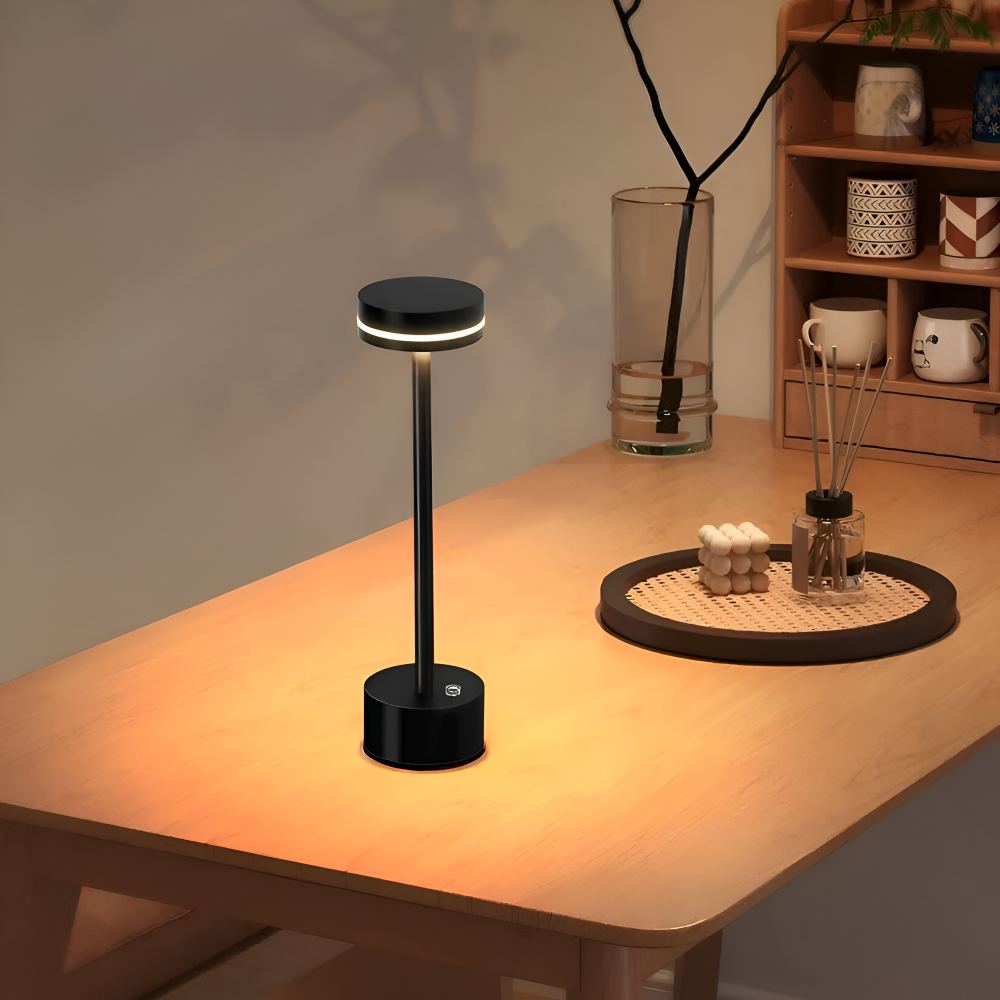 Mantle Touch Lamp - Portable, Rechargeable Table Lamp - Adjustable Light