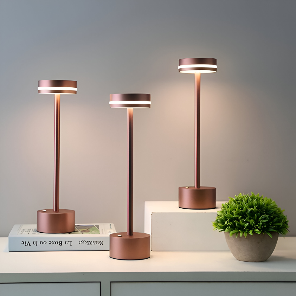 Mantle Touch Lamp - Portable, Rechargeable Table Lamp - Adjustable Light