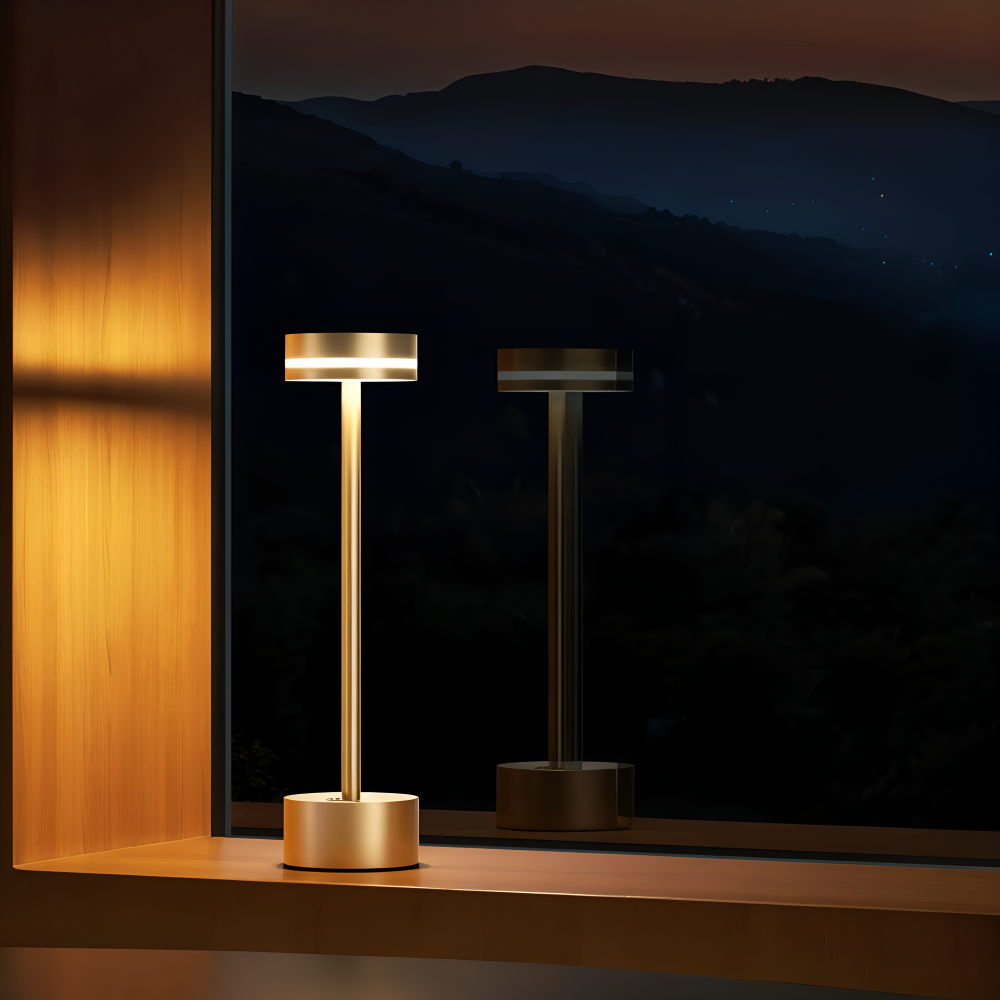 Mantle Touch Lamp - Portable, Rechargeable Table Lamp - Adjustable Light