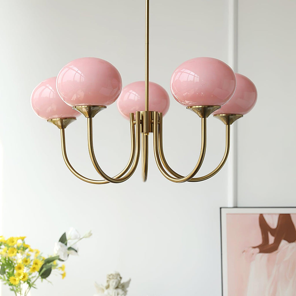 Rose Crystal Chandelier