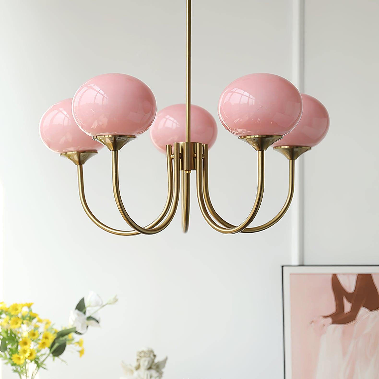Rose Crystal Chandelier