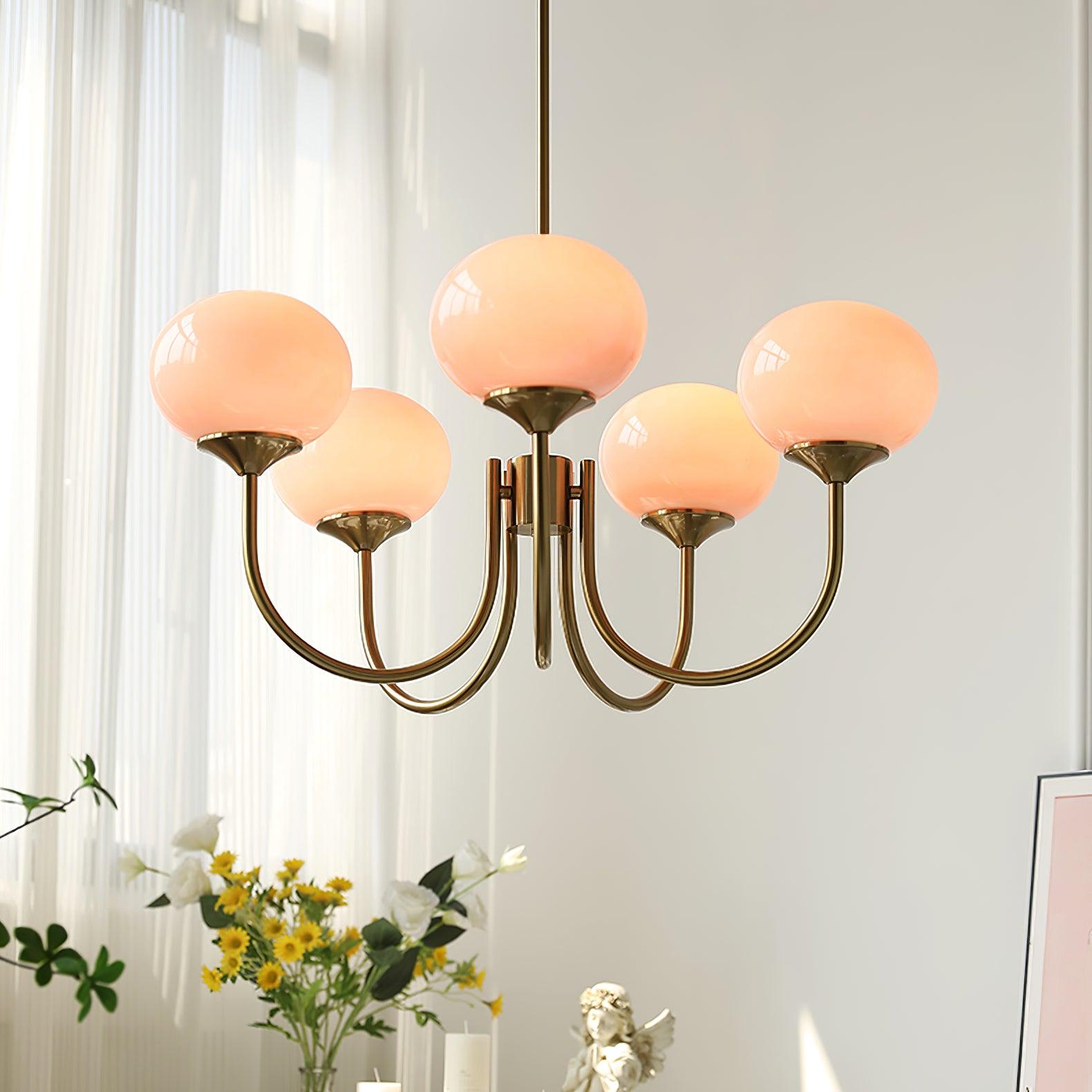 Rose Crystal Chandelier