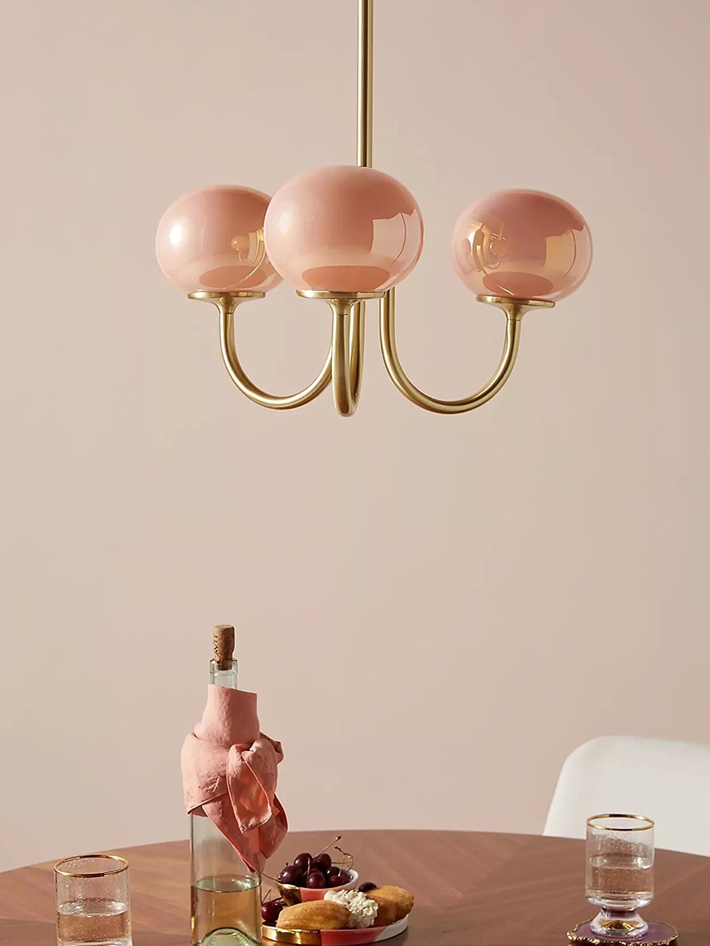 Rose Crystal Chandelier