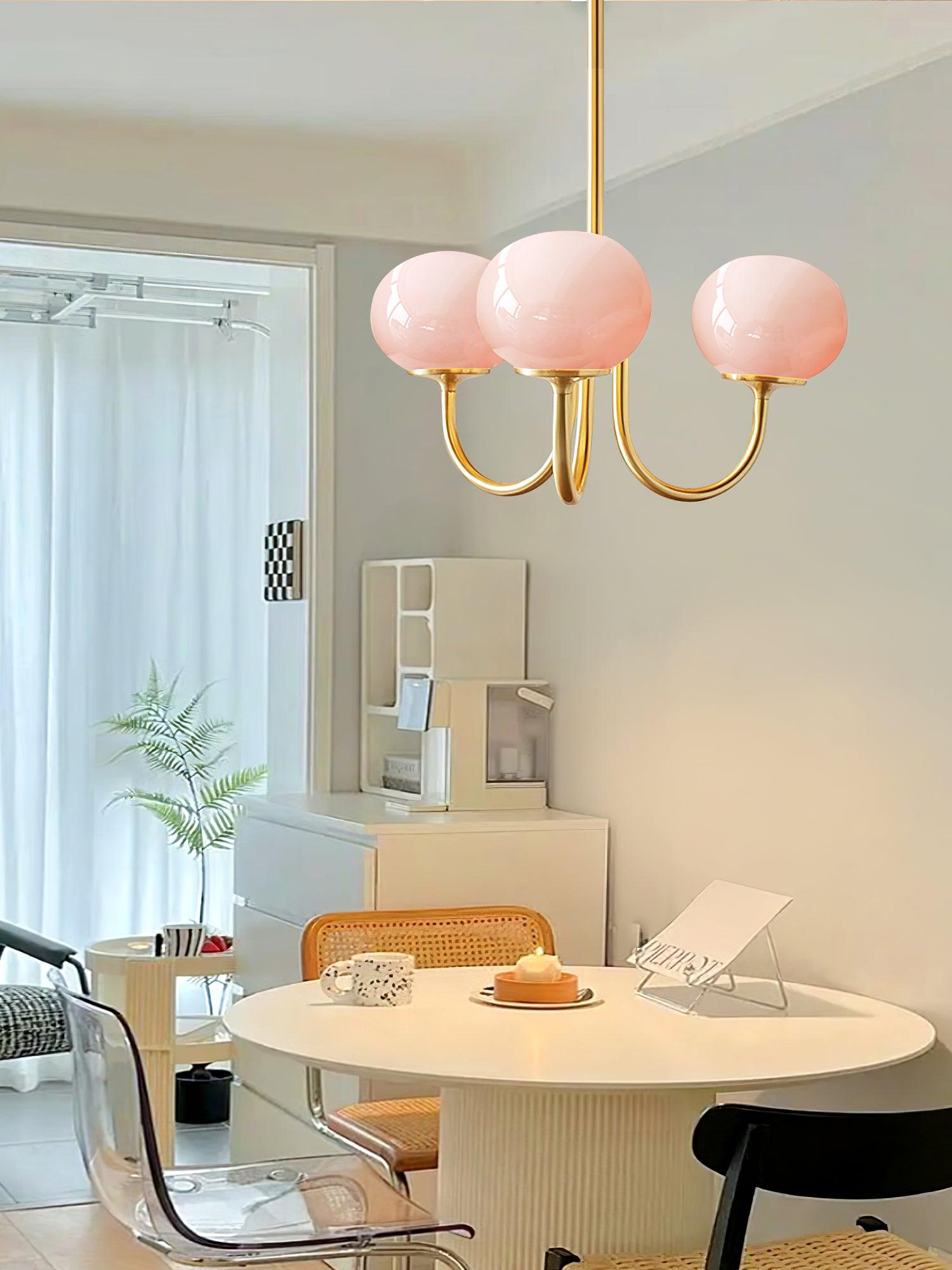 Rose Crystal Chandelier