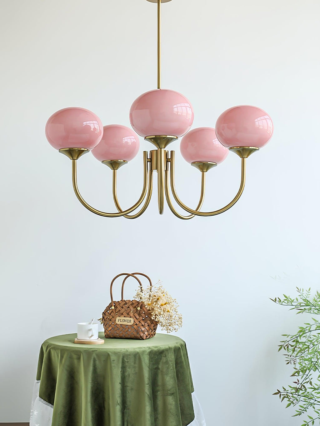 Rose Crystal Chandelier