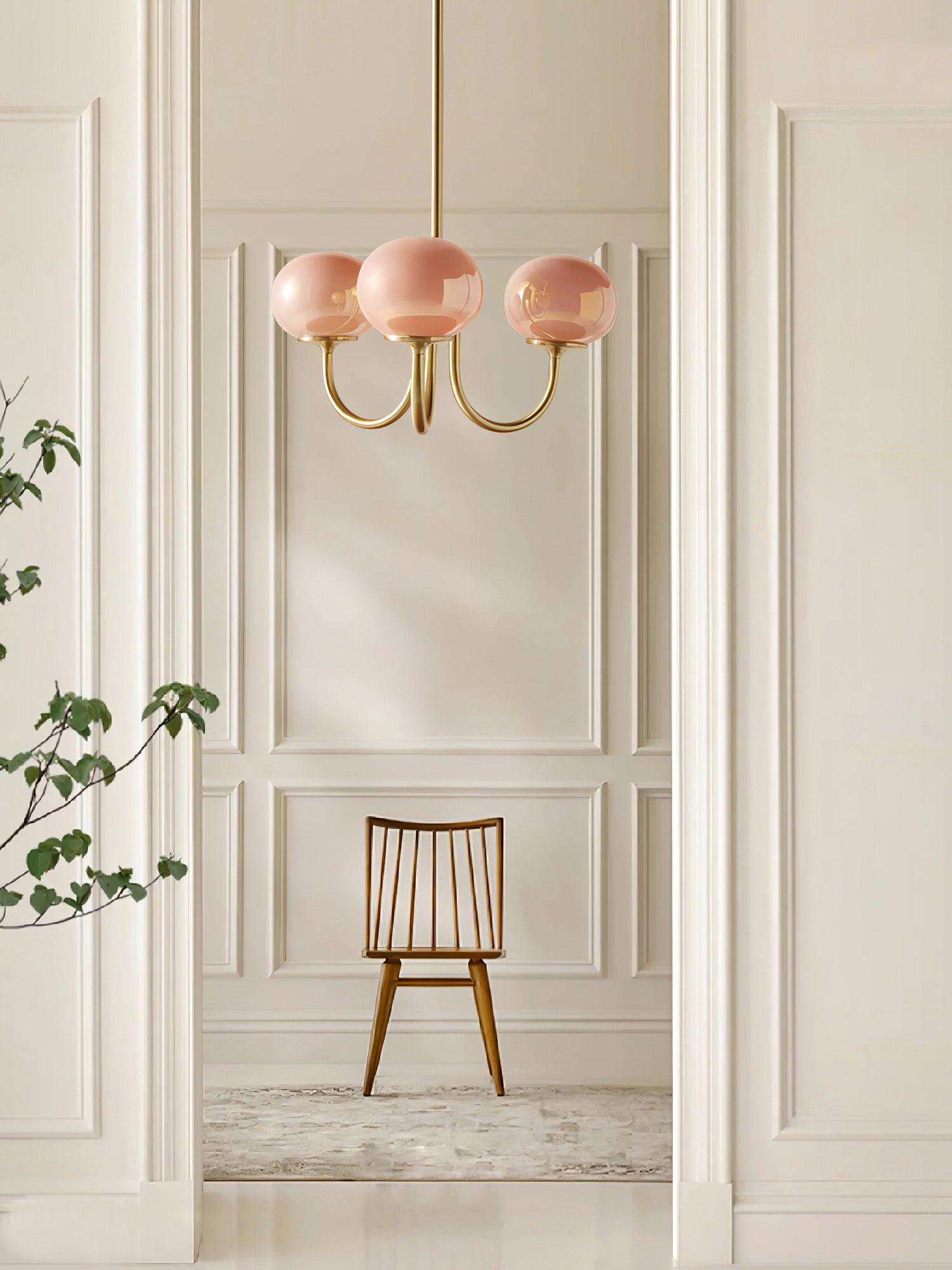 Rose Crystal Chandelier