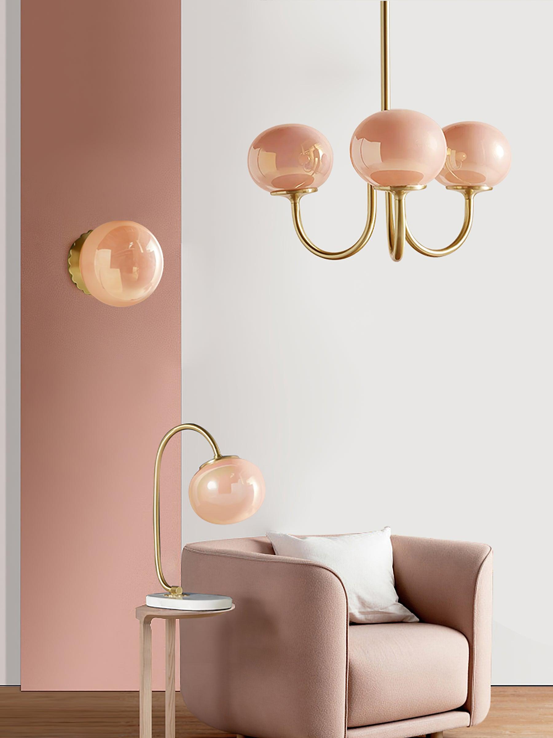 Rose Crystal Chandelier