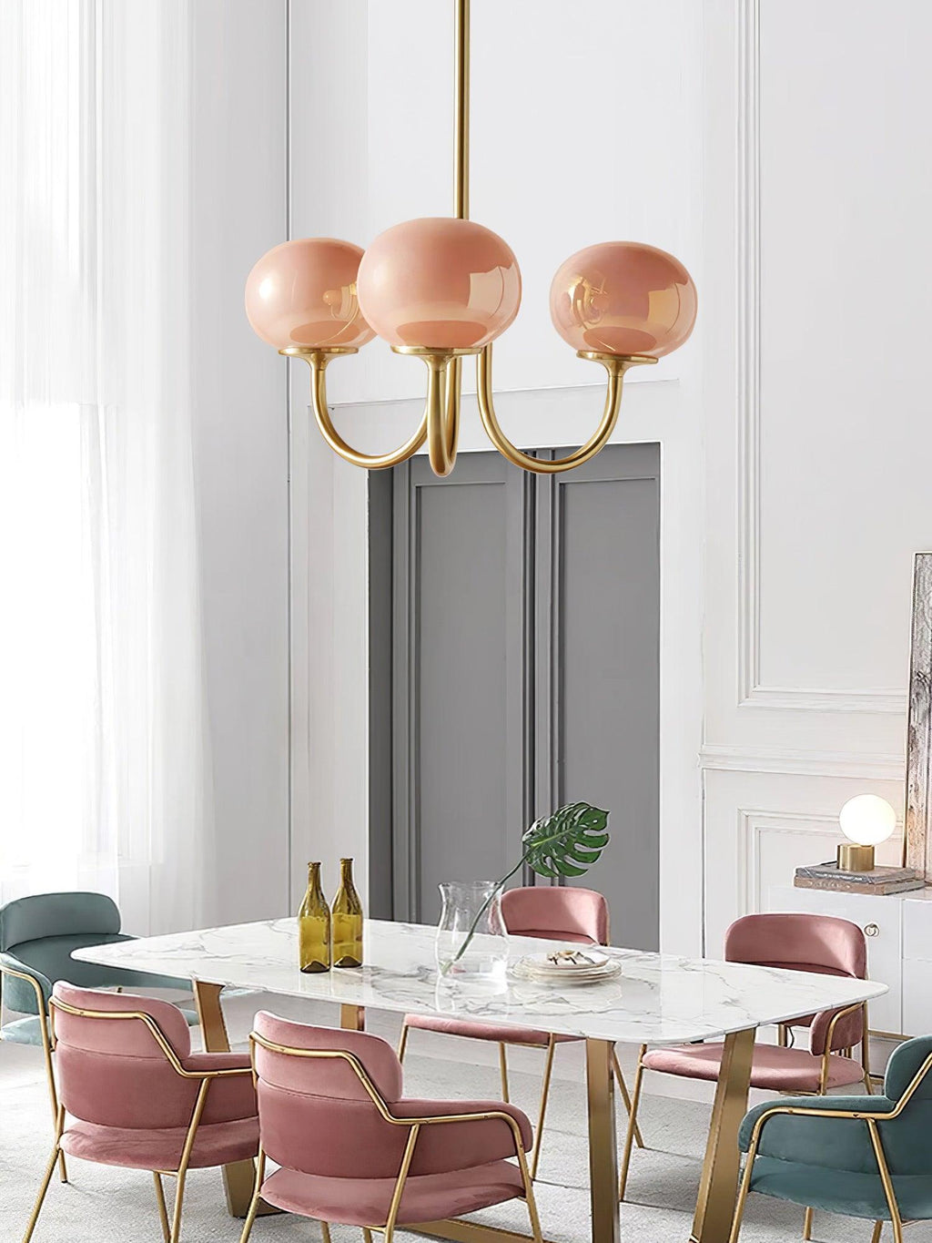 Rose Crystal Chandelier