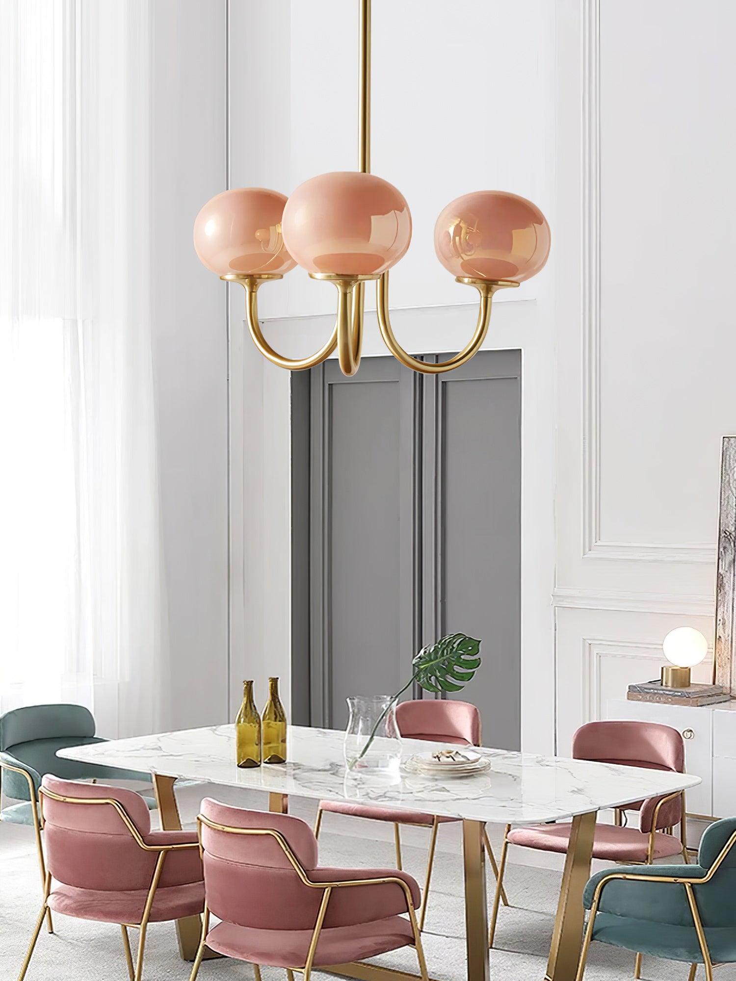 Rose Crystal Chandelier