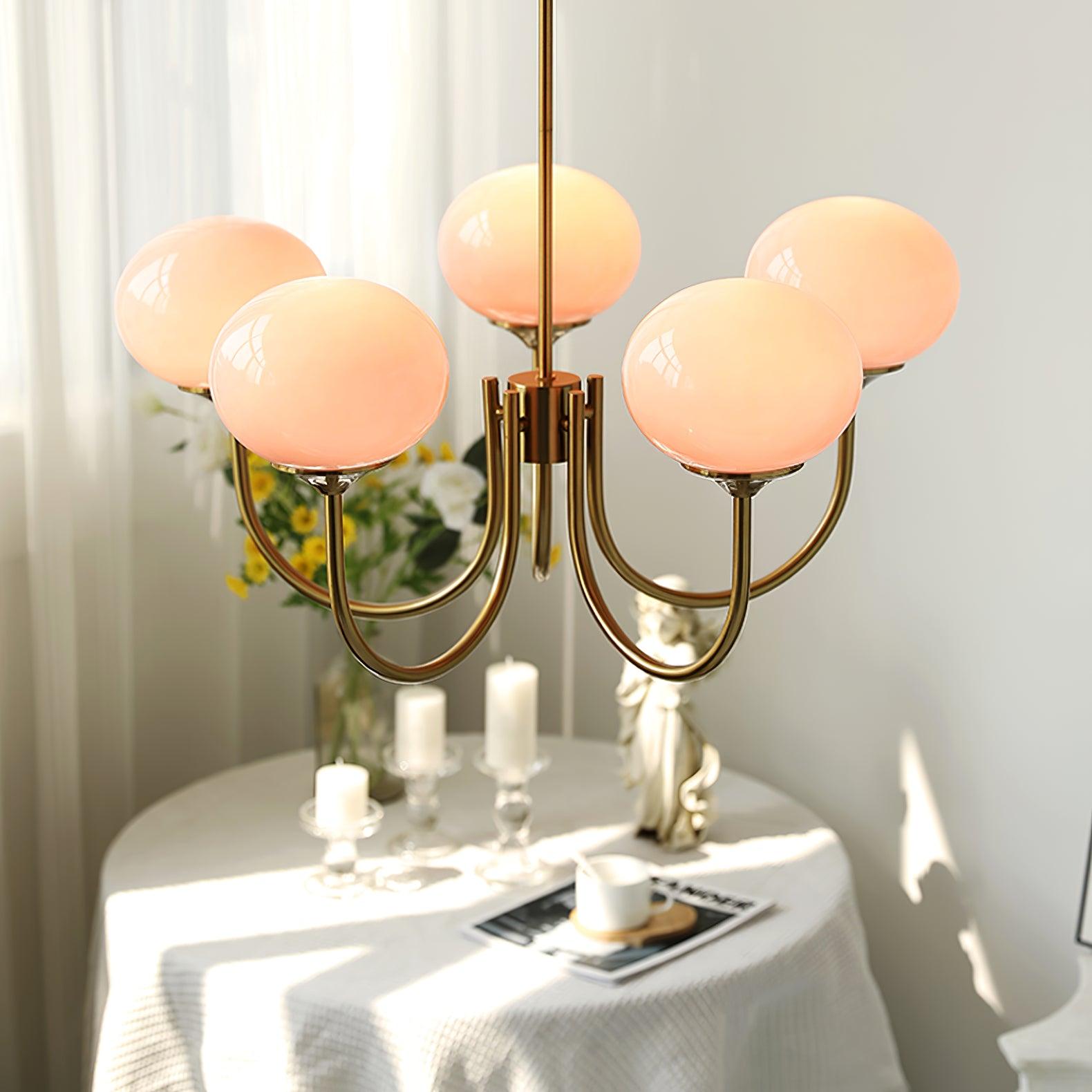 Rose Crystal Chandelier