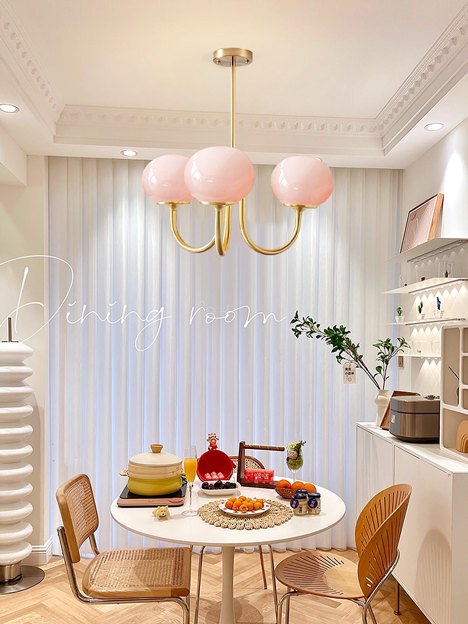 Rose Crystal Chandelier