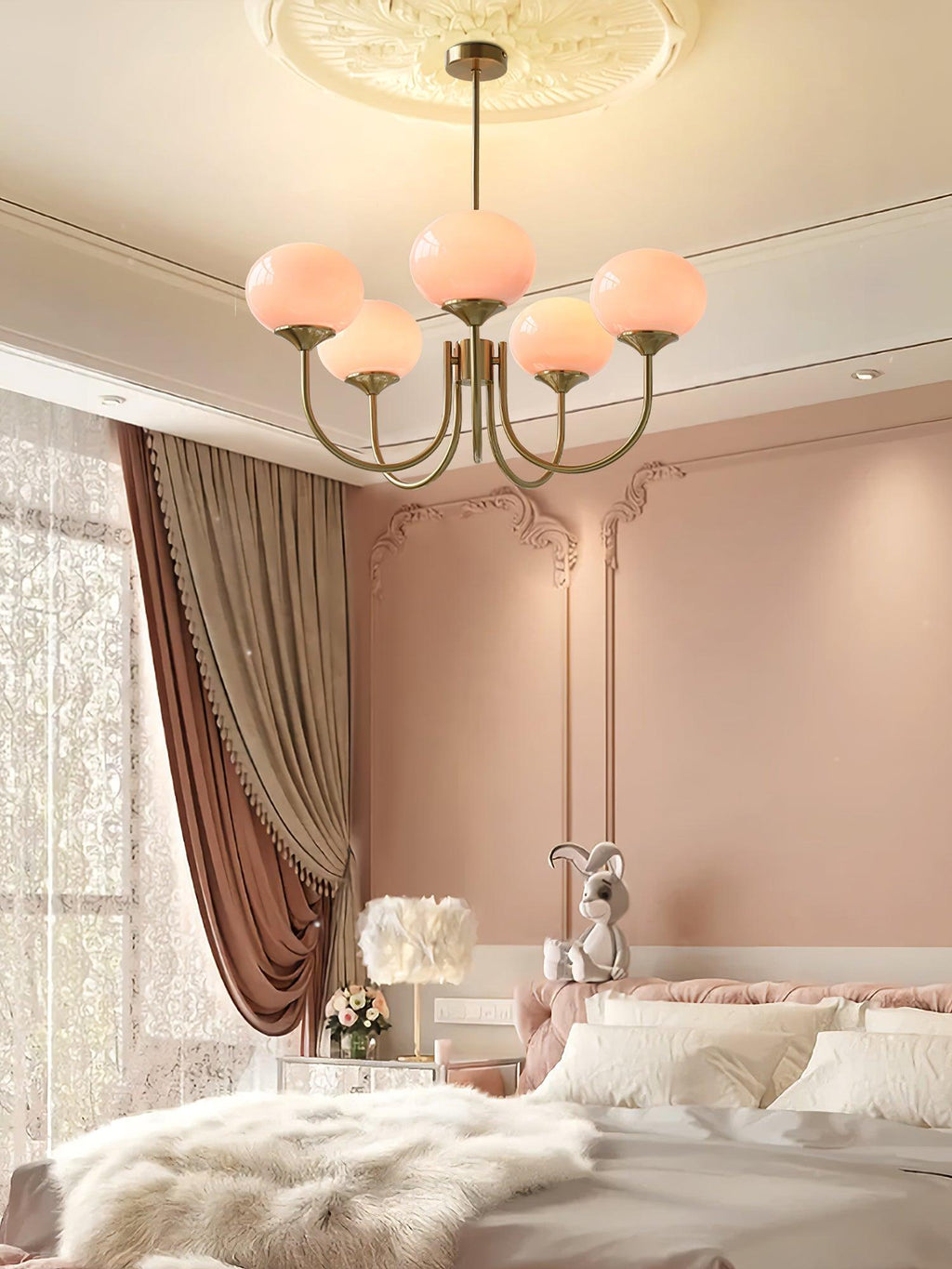 Rose Crystal Chandelier