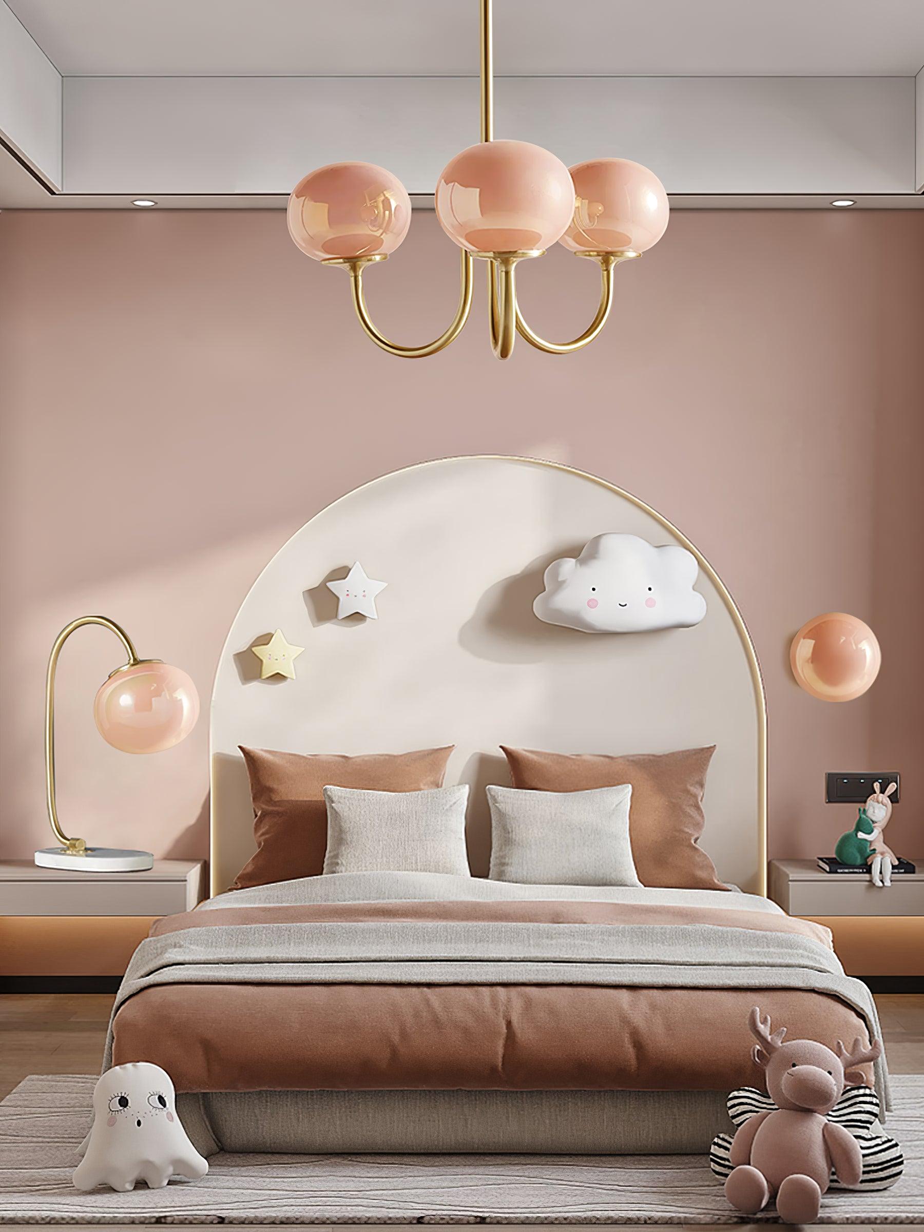 Rose Crystal Chandelier