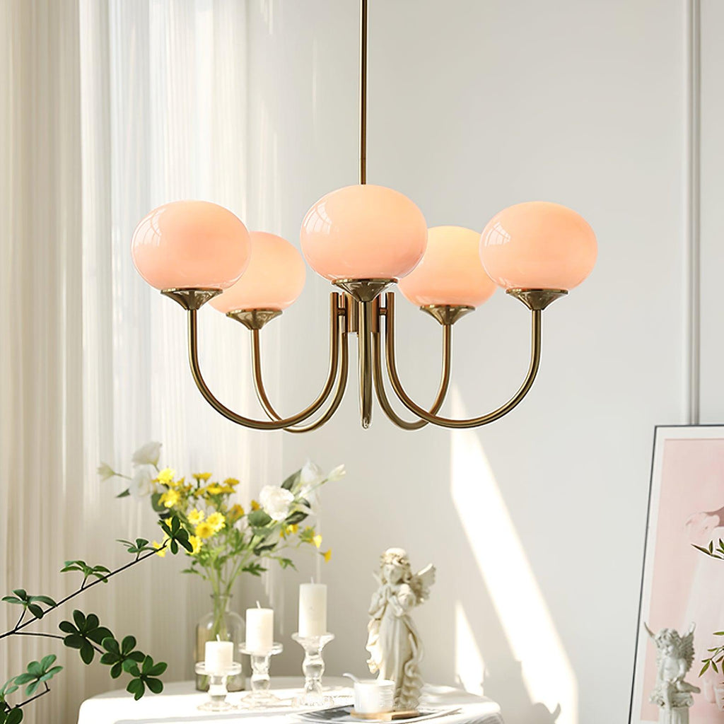 Rose Crystal Chandelier