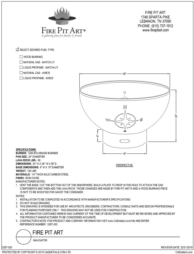 Navigator dimensions drawing