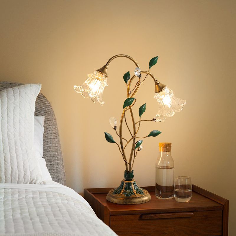 New French Floral Table Lamp