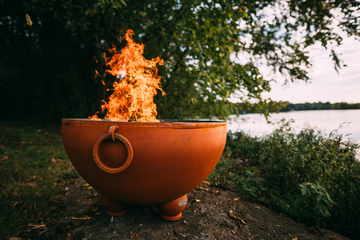 Fire Pit Art Nepal 41" Steel Fire Pit
