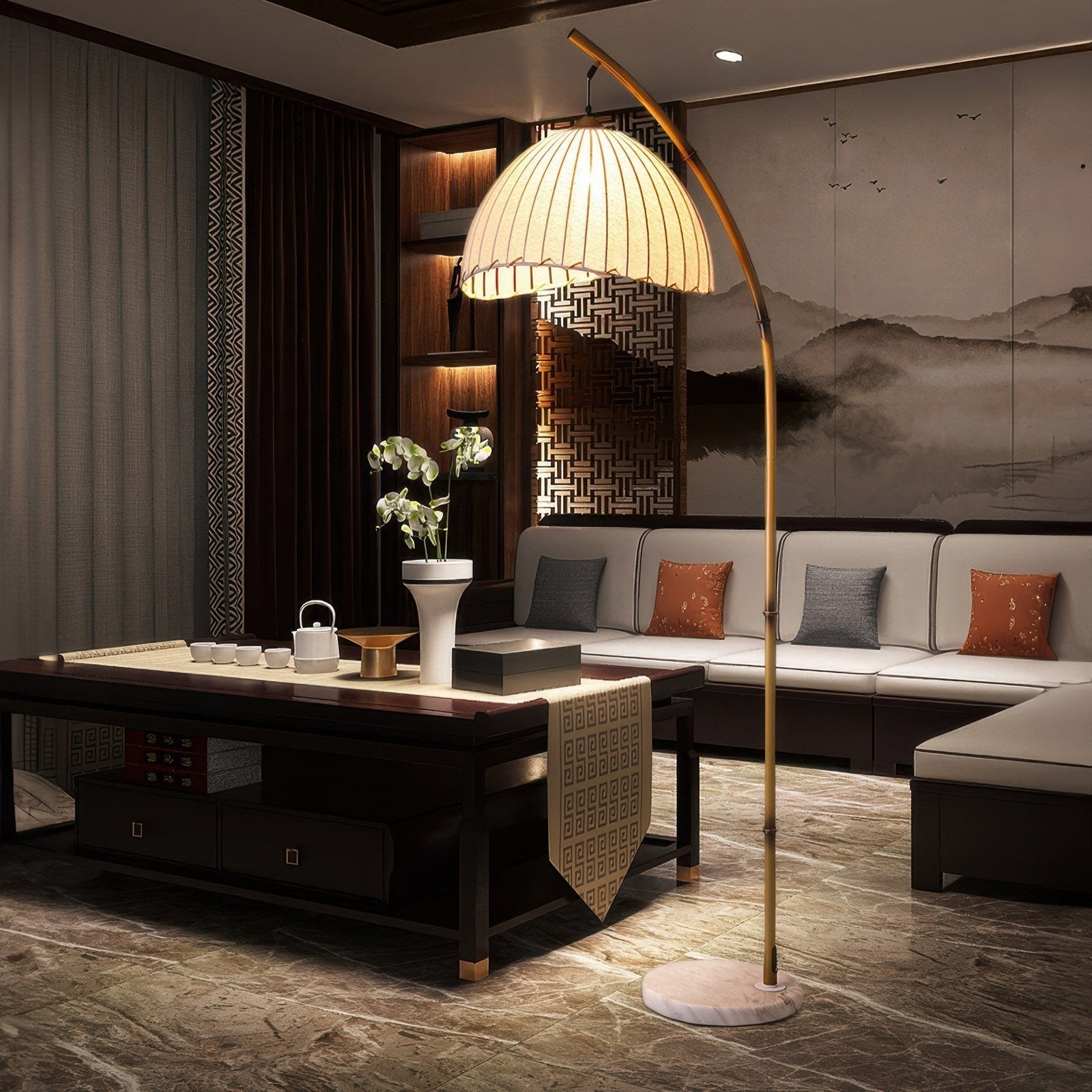 Cultural Zen Bamboo Floor Lamp