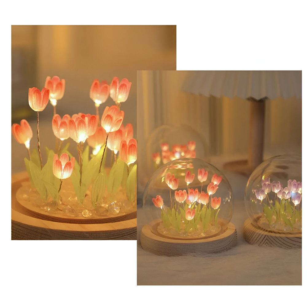 ArtifiTulip Table Lamp - Charming DIY LED Flower Night Lamp
