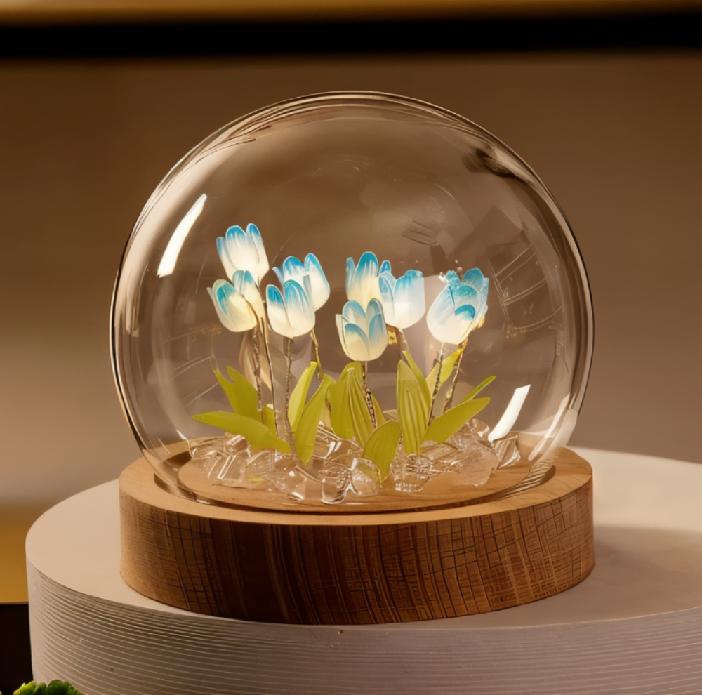 ArtifiTulip Table Lamp - Charming DIY LED Flower Night Lamp