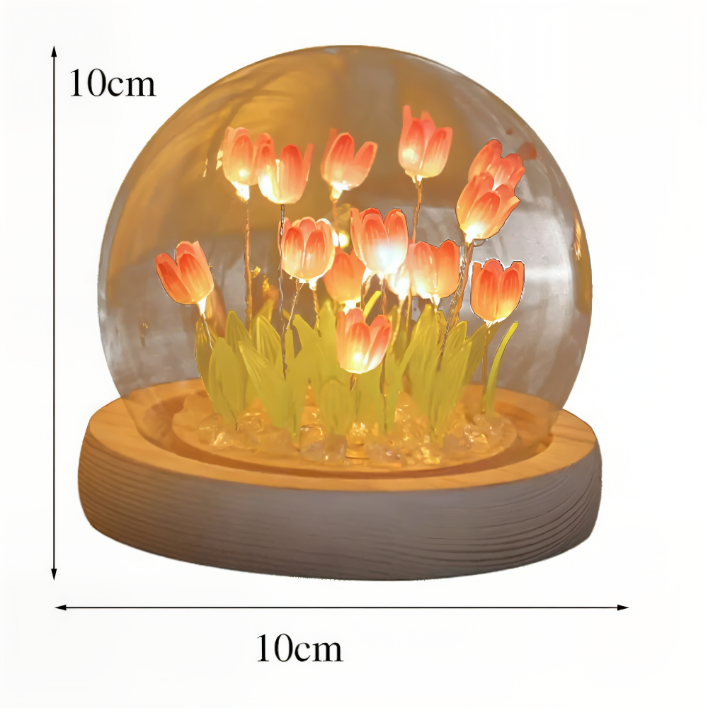 ArtifiTulip Table Lamp - Charming DIY LED Flower Night Lamp