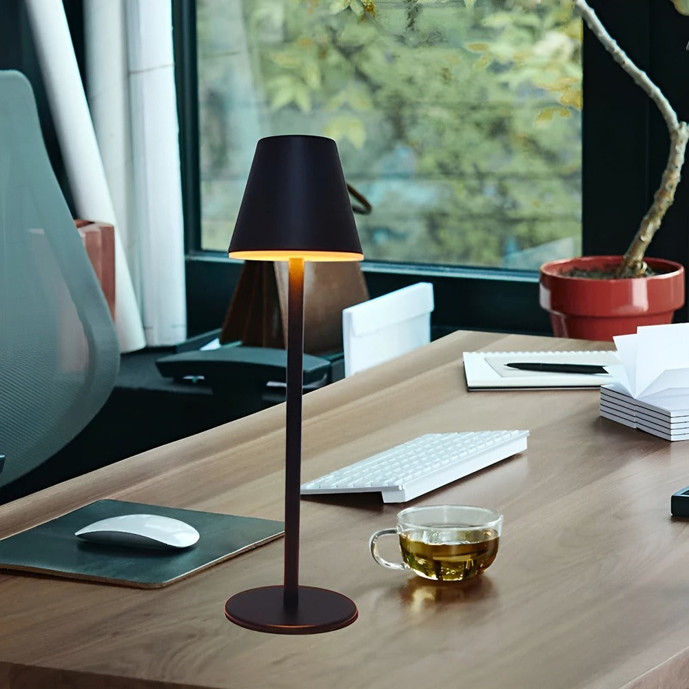 Modern Table Lamp - LED Metal Lamp with Touch Switch and USB Port