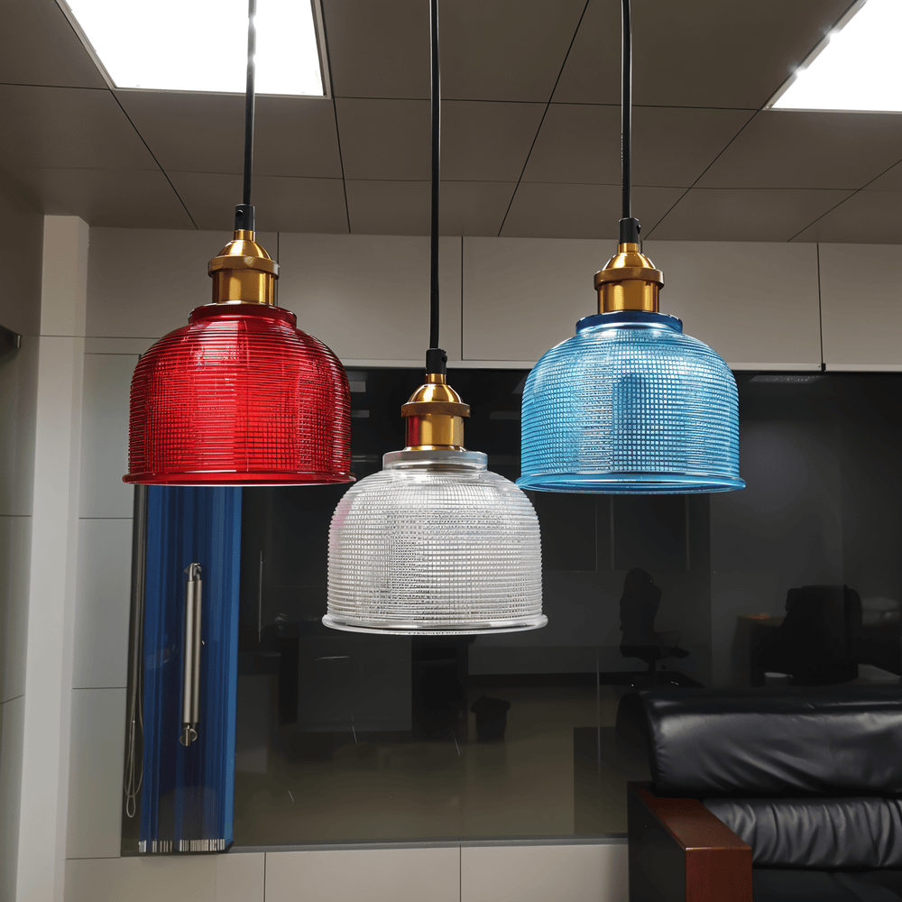 Glossy Bell Ceiling Lamp - Colorful Retro Glass Ceiling Light - Modern Pendant Lamp