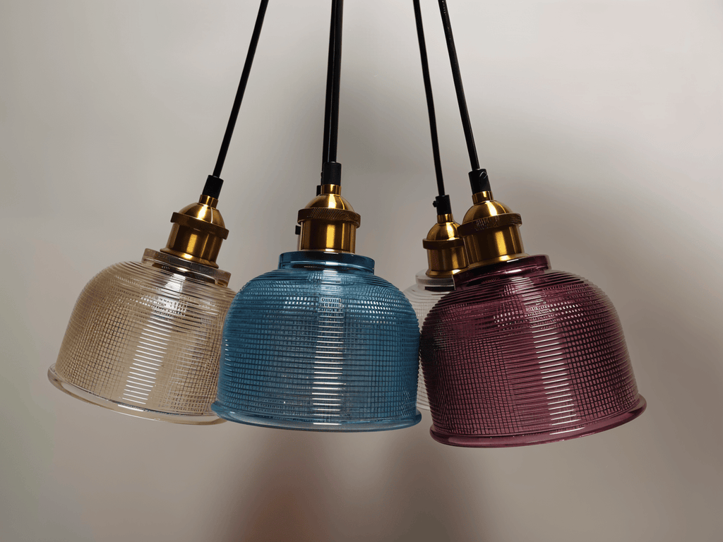 Glossy Bell Ceiling Lamp - Colorful Retro Glass Ceiling Light - Modern Pendant Lamp