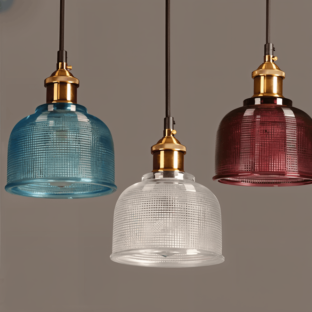 Glossy Bell Ceiling Lamp - Colorful Retro Glass Ceiling Light - Modern Pendant Lamp