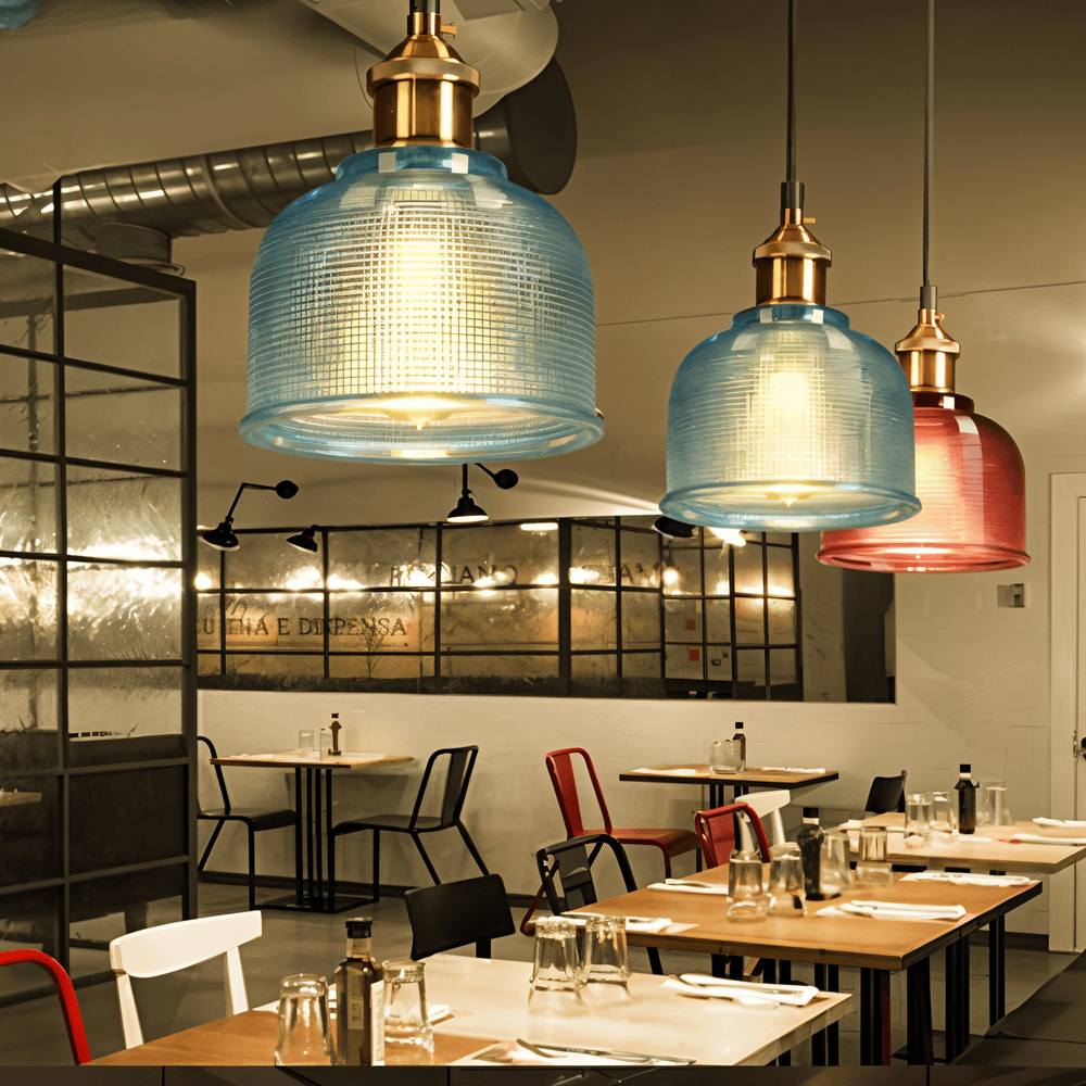 Glossy Bell Ceiling Lamp - Colorful Retro Glass Ceiling Light - Modern Pendant Lamp