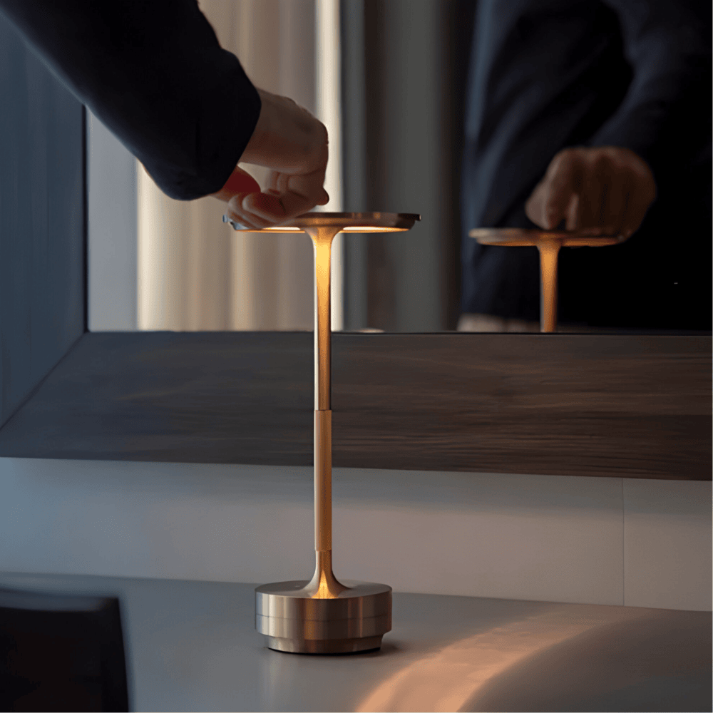LumaLight Wireless Lamp: USB Rechargeable, Touch Table Lamp for Mood Lighting