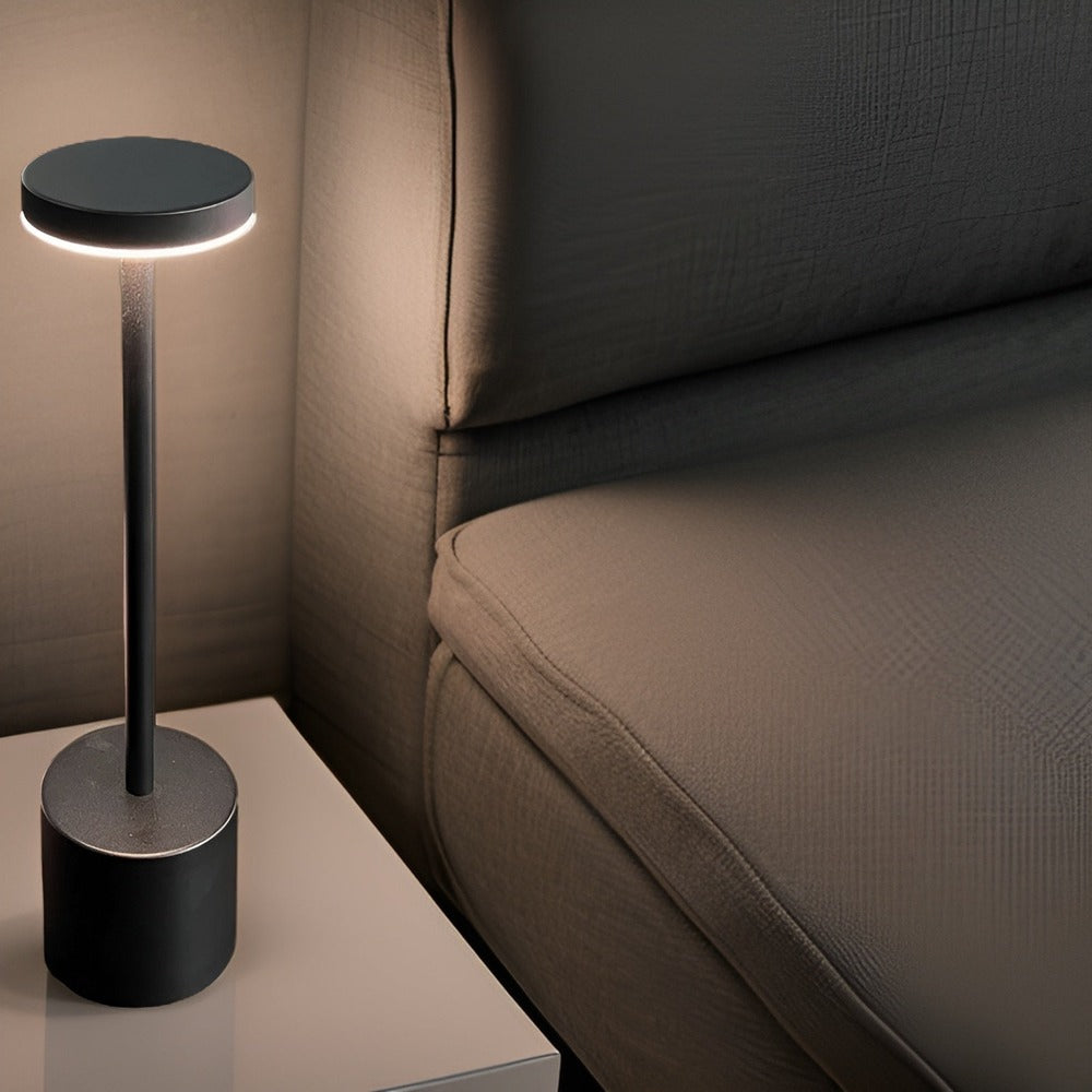 RetroGlow - Retro-Inspired LED Table Lamp with Wireless and USB Charging
