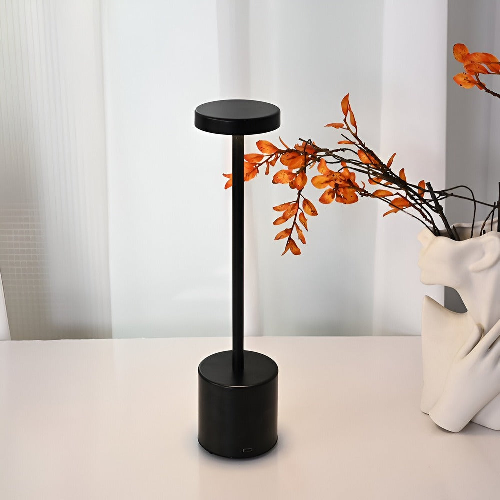 RetroGlow - Retro-Inspired LED Desk Lamp with Wireless and USB Charging
