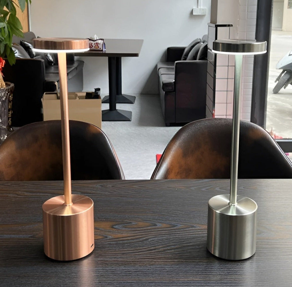 RetroGlow - Retro-Inspired LED Desk Lamp with Wireless and USB Charging