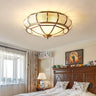 Round Glass Flush Mount with Textured Glass
