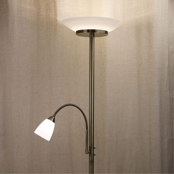 Siena Floor Lamp in Antique Brass
