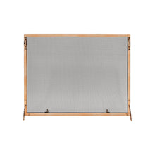 Flat Fireplace Screen — Montreal, Polished Brass, Copper or Nickel