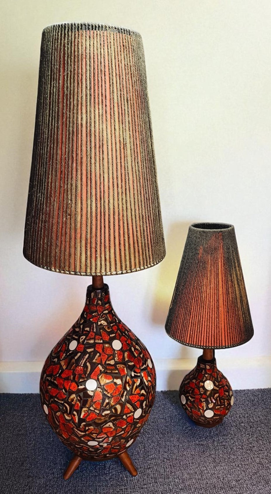 Set of Mid Century Modern Floor and Table Lamps by Maurice Chalvignac