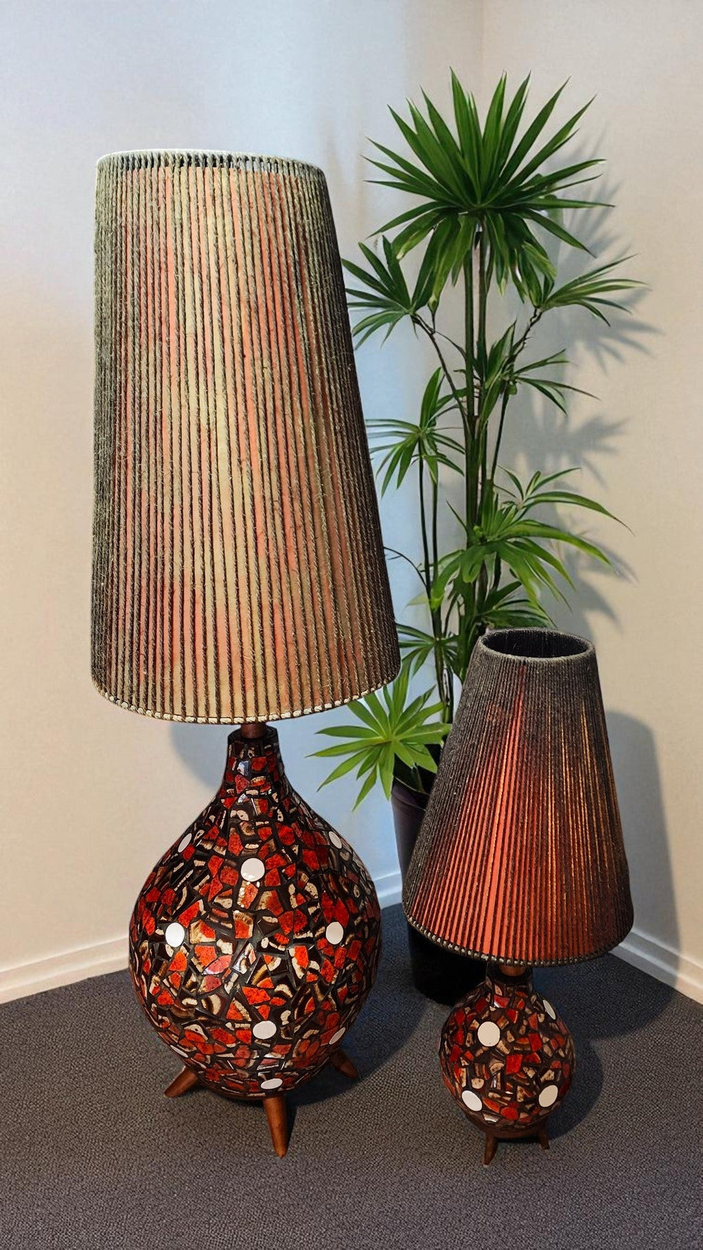 Set of Mid Century Modern Floor and Table Lamps by Maurice Chalvignac