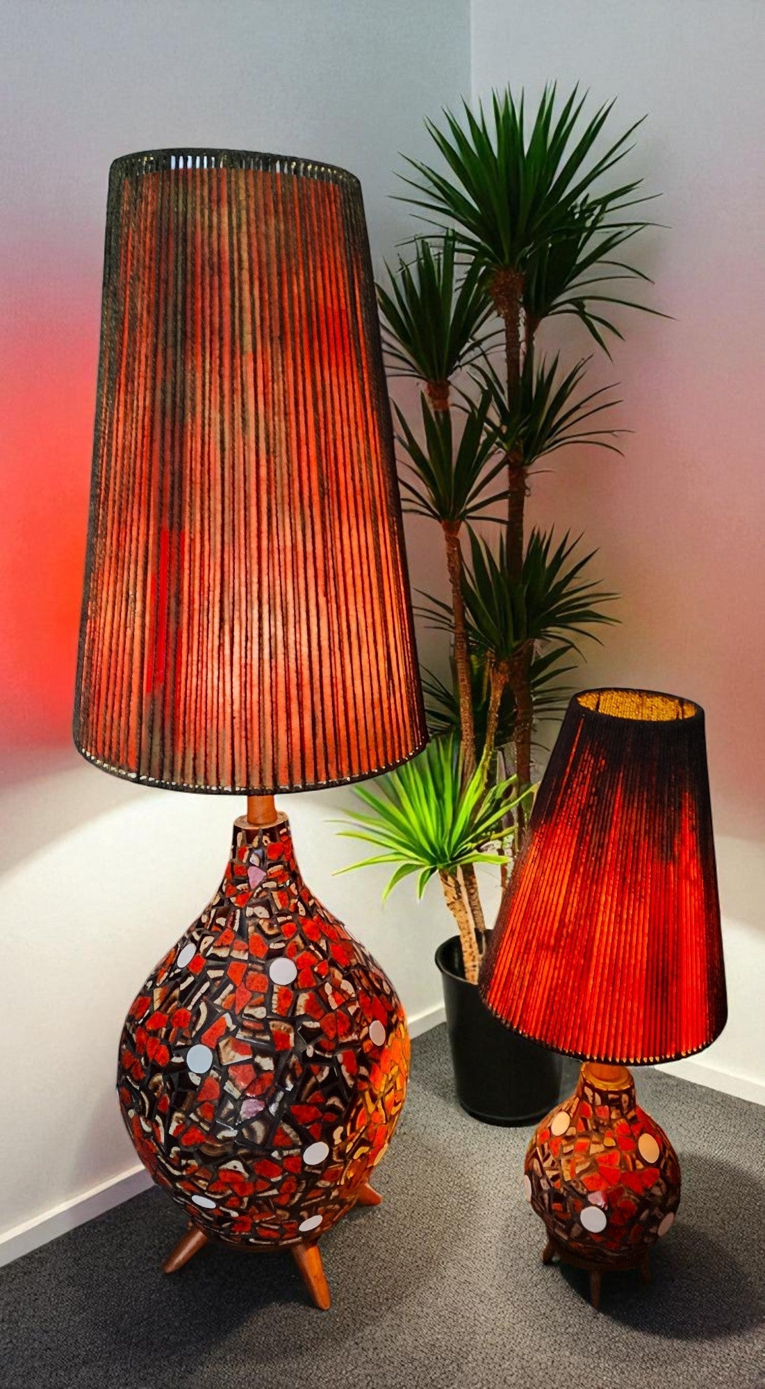 Set of Mid Century Modern Floor and Table Lamps by Maurice Chalvignac