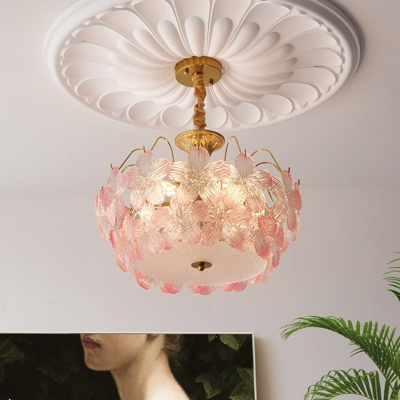 Vintage Flower-Shaped Chandelier